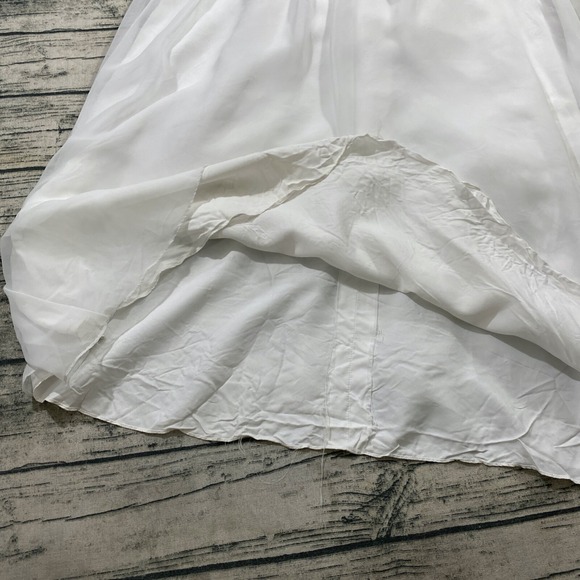 Alessandro Bridals Vtg 60s Union Wedding‎ Dress Beaded Lace Boho Hippie Chiffon - Picture 14 of 16